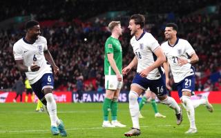 Taylor Harwood-Bellis scored on his England debut in a 5-0 win over Republic of Ireland