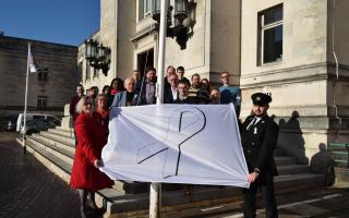 Southampton City Council marking White Ribbon Day with a flag raising ceremony