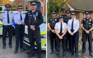 Response officers at Romsey (L) and Bishops Waltham (R)