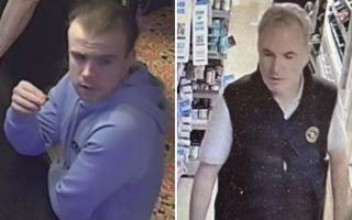 Police have released CCTV images of two men they want to speak to in a connection with the incident.