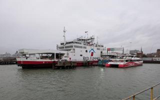 Red Funnel's vehicle ferry is suspended until at least 4.30pm.