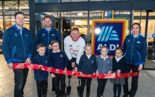 ParalympicsGB Athlete: Aaron Phipps as he opened the Aldi shop in Totton in December.