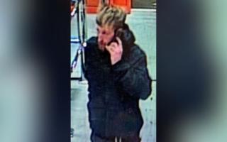 CCTV images have been released of a man police want to speak to in connection with the alleged theft of over £2k worth of batteries.