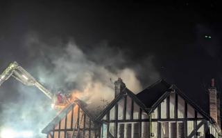 The abandoned Bridge Tavern on Coxford Road caught fire last night. Photo: Emily Robinson