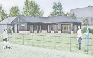 An artist's impression of the new clubhouse set to be built at the home of Lyndhurst FC