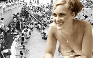Lido - Heatwave. 4th Aug 1964. THE SOUTHERN DAILY ECHO ARCHIVES. Ref - 4394d