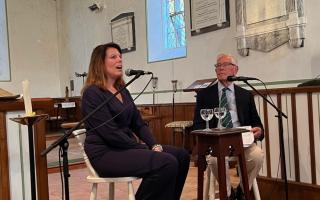 Caroline Nokes MP and Bruce Parker, former anchorman of BBC South Today.