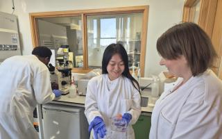 Claire visiting the Innovation for Translation lab in Southampton