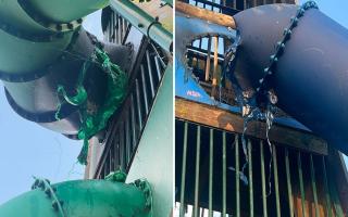 Shocking photos posted by Gosport Borough Council show the aftermath of the fire, which is believed to have been started deliberately.