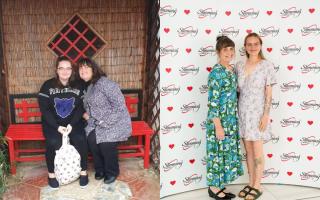Lucy and Sally before and after losing 17 stone together