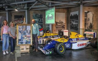 Portrait of Nigel Mansell joins F1 anniversary exhibit at Beaulieu