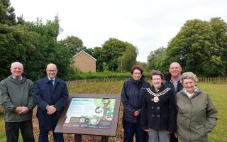 Seafield Park Mini Forest Opening Left To Right, Cllr S Dugan, Cllr S Martin, Cllr K Mandry, Mayor L Clubley, Cllr P Whittle, Cllr P Bryant.Jpg