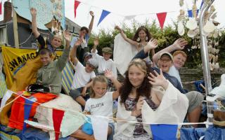 Pic Hattie Miles - Swanage Carnival 2005 - Swanage Anglers Juniors Club mermaids and sea-faring folk filled their float