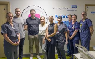 Ukrainian medics with NICU team at UHS