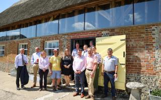 PCC Donna Jones at Meon Springs, East Meon with farmers, landowners and representatives of the NFU and CLA