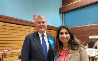 Sean Woodward, Leader Of Fareham Conservative Party And Suella Braverman Mp Ldrs