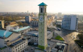 Aerial image of the Civic Centre in Southampton. Picture: Southampton City Council