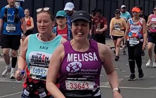 Melissa Down during the London Marathon
