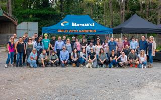 Employees gather at Wrington Warren for woodland restoration project