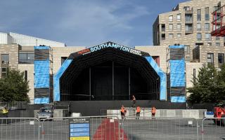 The Summer Sessions stage in Guildhall Square