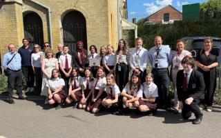 Network Rail awards plaque to Romsey School for safety initiative