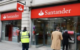 Santander will close a handful of its branches across the UK this week