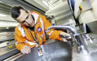 Engineers install water-saving devices to reduce daily use across Hampshire