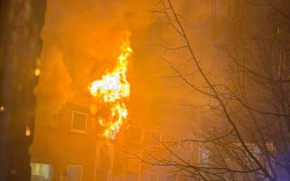 Hampshire fire services that the 'most likely' cause of a fire that ripped through a block of flats on Wood Close was a lit candle.