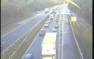 Two crashes on the M27 left the motorway and A3M gridlocked this morning.